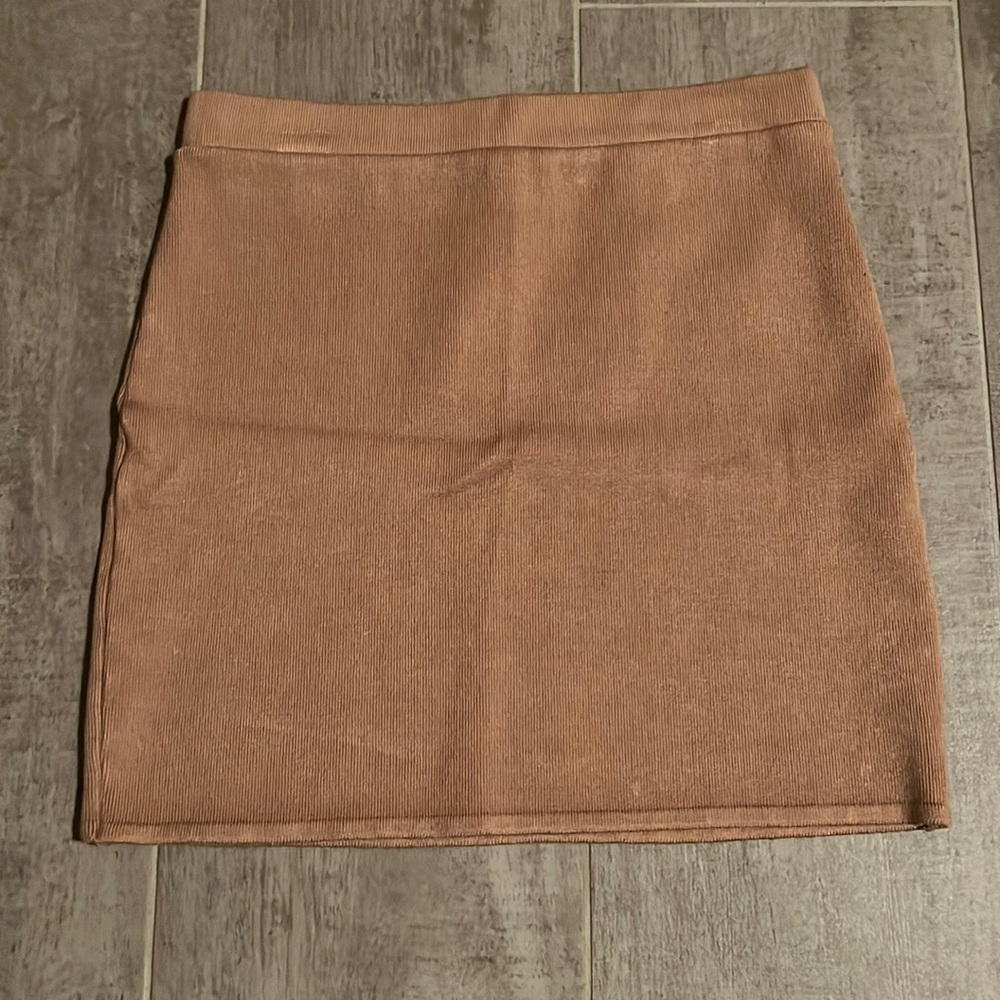 Tan Bandage Mini Skirt